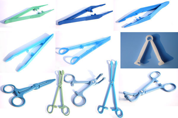  Medical Disposable Plastic Tweezers, Forceps, Clamp