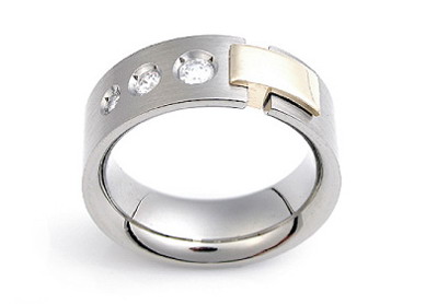  Titanium And Stainless Steel Ring ( Titanium And Stainless Steel Ring)