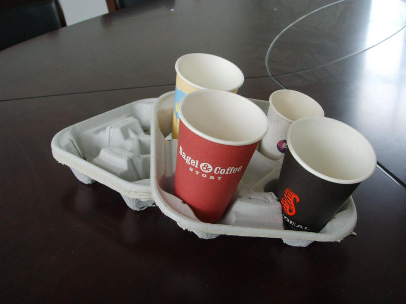 Molded Pulp Cup Carry Tray (Molded Pulp Carry Coupe du bac)