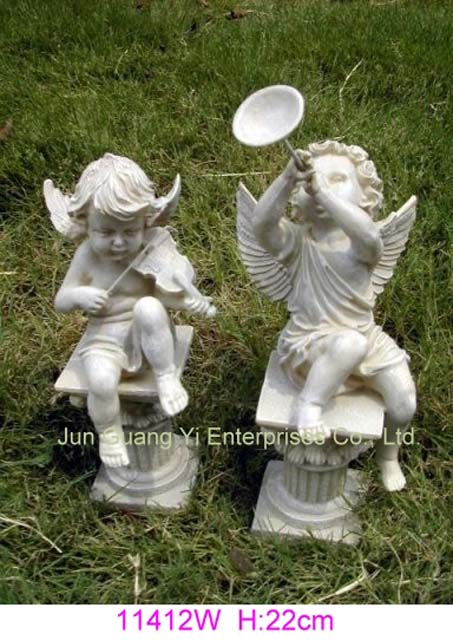  Polyresin Cherubs 2pcs / Set In Painting Color (Polyrésine Cherubs 2pcs / Set Dans la peinture de couleur)