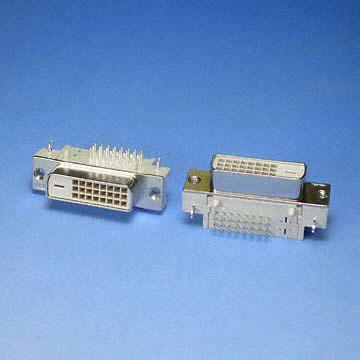  90-degree DVI Connectors With 24 Pins, For Monitor, Vga Card (90-DVI degré Connecteurs Avec 24 broches Pour le moniteur, la carte VGA)