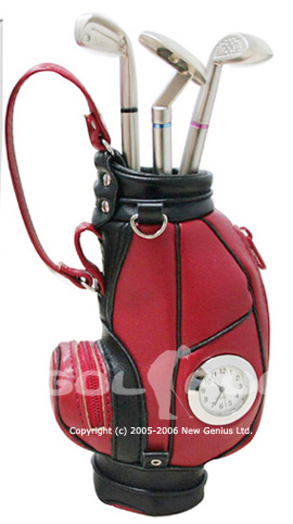  Golf Pen Holder With Clock (Golf Stifthalter mit Uhr)