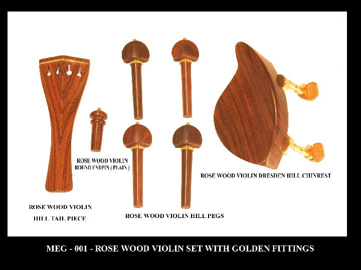 Palisander Violine Set mit Gold-Armaturen (Palisander Violine Set mit Gold-Armaturen)