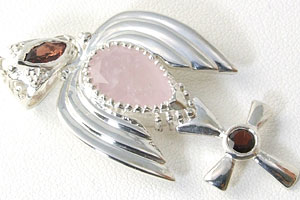  92.5 Silver Pendants With Semi Precious Gemstones (92,5 pendentifs en argent avec pierres précieuses Semi)