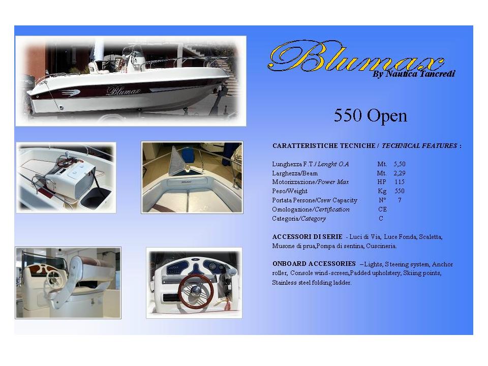  Blumax 550 Open Boats (Blumax 550 Bateaux Ouvert)