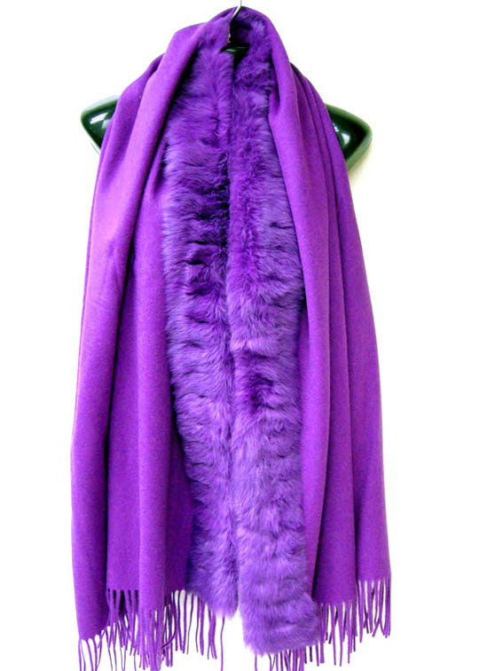  Rabbit Fur Jacket Cashmere Shawl (Rabbit Fur J ket кашемировую шаль)