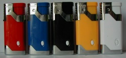  Cigarette Windproof Gas Lighters With LDE Lamp (Cigarette Coupe-vent les briquets à gaz Avec Lampe LDE)