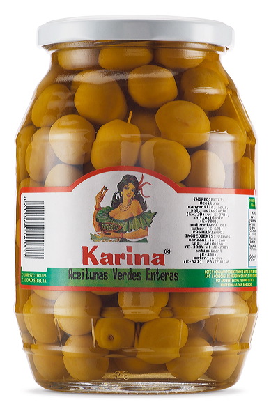  Plain Green Olives In Glass Jars - Aceitunas Karina (Plaine verte olives en bocaux de verre - Aceitunas Karina)