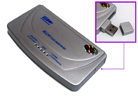  Multi-Card Reader With Retractable USB Plug (Multi-Card Reader avec Retractable USB Plug)