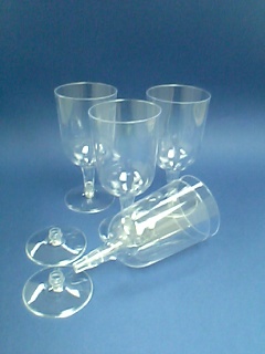  Disposable Plastic Wine Glasses (Verres à vin en plastique jetables)