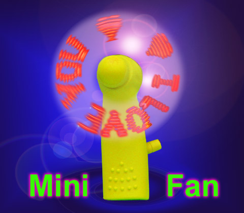  5pcs Led Flashing Matrix Portable Mini Fan, Using 2pcs Aa Batteries (5 шт светодиод мигает Matrix портативный мини вентилятор, использование батареи типа АА 2шт)