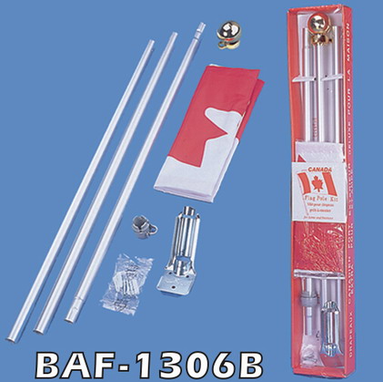  3 Pieces 6 FT Aluminum Flagpole Kit ( 3 Pieces 6 FT Aluminum Flagpole Kit)