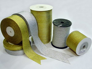  Metallic Golden And Silver Ribbon (Металлические золотой и серебряной лентой)