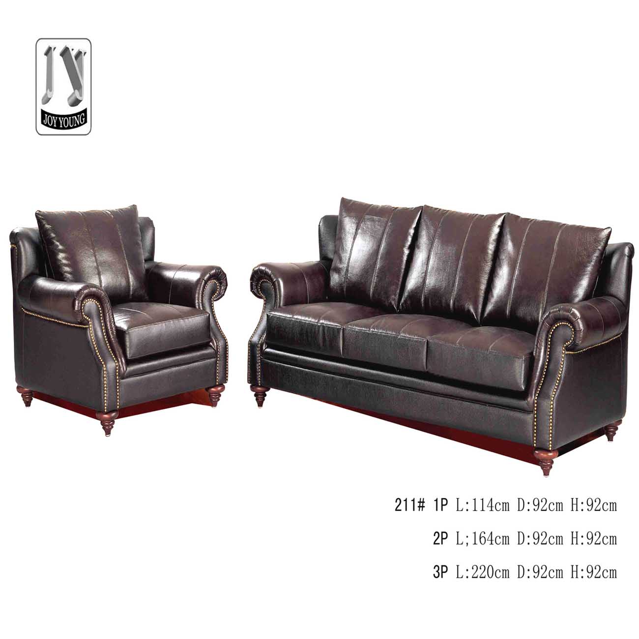  Classical Leather Sofa Set (Canapé en cuir classique Set)