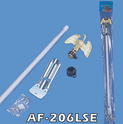  6 Ft Aluminum 2 Sectional Adjustable Flagpole Kit ( 6 Ft Aluminum 2 Sectional Adjustable Flagpole Kit)