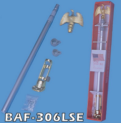  6 FT Aluminum 3 Sectional Adjustable Flagpole Kit ( 6 FT Aluminum 3 Sectional Adjustable Flagpole Kit)