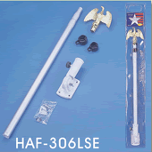  6 Ft Aluminum 3 Sectional Adjustable Flagpole Kit ( 6 Ft Aluminum 3 Sectional Adjustable Flagpole Kit)