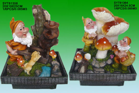  Polyresin Gnomes Water Fountain, Inner Fountain (Polyresin Гномы Вода фонтана, Внутренней фонтан)