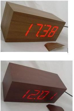 Digital-Uhr aus Holz (Digital-Uhr aus Holz)