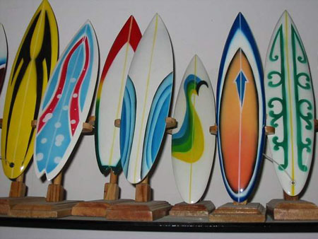  wooden Miniature surf boards ( wooden Miniature surf boards)