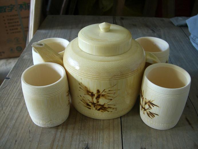  Bamboo Pot And Cups ( Bamboo Pot And Cups)