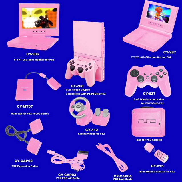  Sony Pink PS2 Accessories (Sony Pink PS2 Аксессуары)