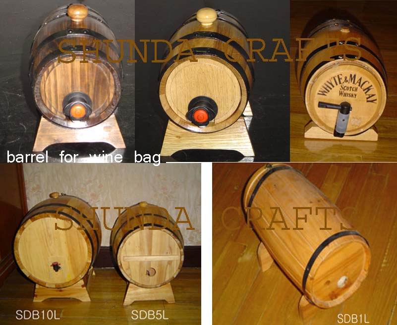  Wooden Barrel For Wine Bag (Tonneau en bois Pour les vins Bag)