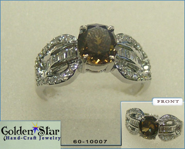  18k White Gold Diamond Ring - 1.31 Ct. Brown Diamond ( 18k White Gold Diamond Ring - 1.31 Ct. Brown Diamond)