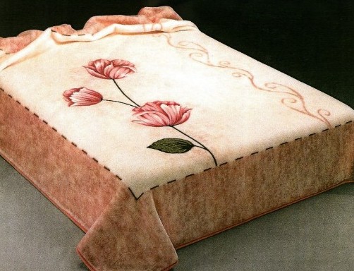  Floral Printed Mink Blanket ( Floral Printed Mink Blanket)