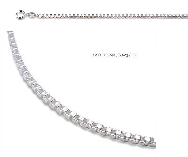  Sterling Silver Chain Made By Italian Machinery-Box Chain ( Sterling Silver Chain Made By Italian Machinery-Box Chain)