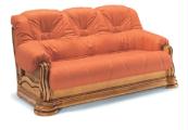  Rustic Sofa With Seats Upholstered In Leather