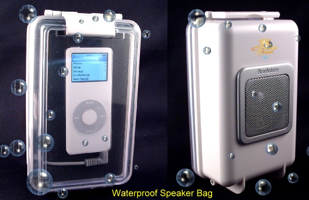  Waterproof Portable Mini Speaker Bag For Ipod / MP3 / MP4 / GPS (Водонепроницаемый портативный мини спикера Сумка для Ipod / MP3 / MP4 / GPS)