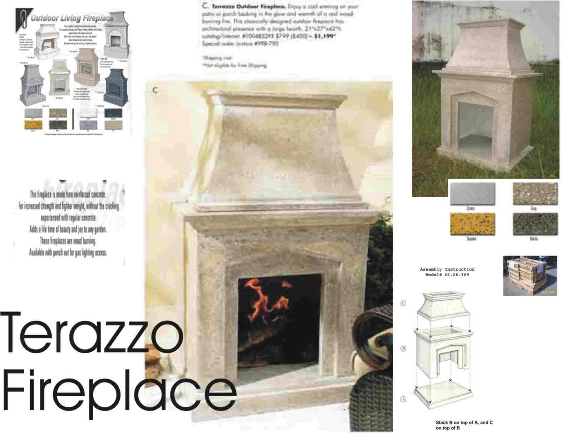  Terazzo Fireplace (Terazzo камин)
