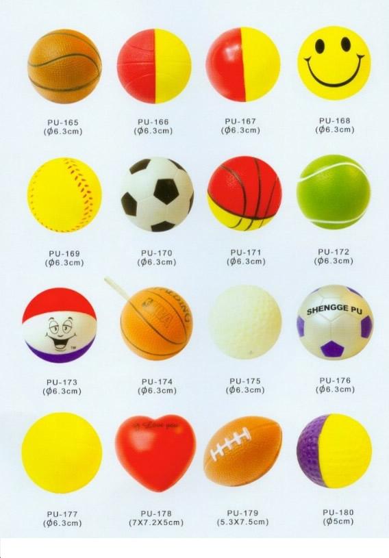  PU Stress Ball, PU Stress Reliever, PU Foam Ball (PU balle anti-stress, PU de soulagement du stress, mousse PU Ball)