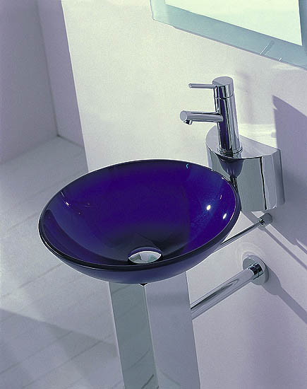  Glass Basin With Stainless Steel Pedestal (Стекло бассейне с нержавеющей сталью Пьедестал)