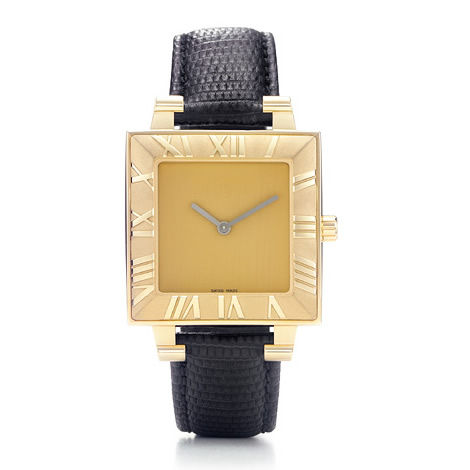  Square Watch, Large, 18k Gold (Квадратные часы, большая, 18-каратного золота)