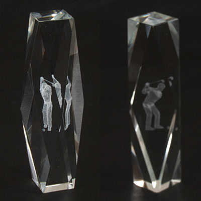  3D Laser Crystal Golf Souvenirs In Golf Clubs Design (3D Laser Crystal Souvenirs Golf In Golf Clubs Design)