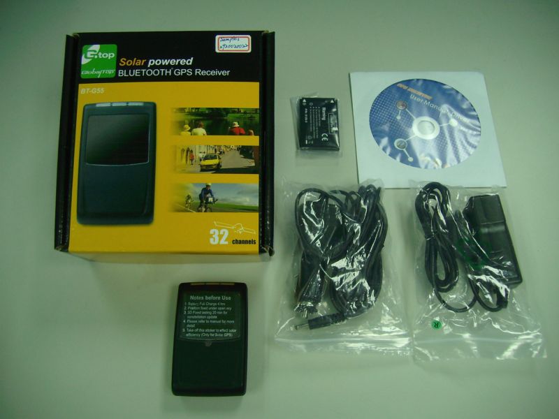  G55 Mini Solar Bluetooth Gps Receiver 32 Channel (G55 мини Солнечной Bluetooth GPS приемника 32 канальный)