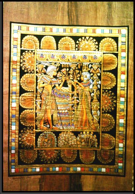  Papyrus Art, Wedding Of Tutankhamun (Папирус Искусство, свадьба Тутанхамона)