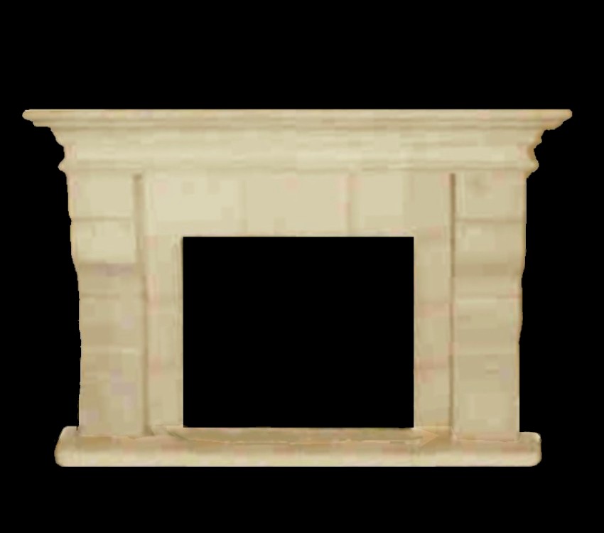  Fireplace Mantel of Travertine (Cheminée de travertin)