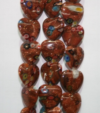  Gold Millefiori Glass Beads (Or Millefiori Perles de verre)