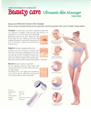  Beauty Care Skin Massager Tbm-2000 ( Beauty Care Skin Massager Tbm-2000)