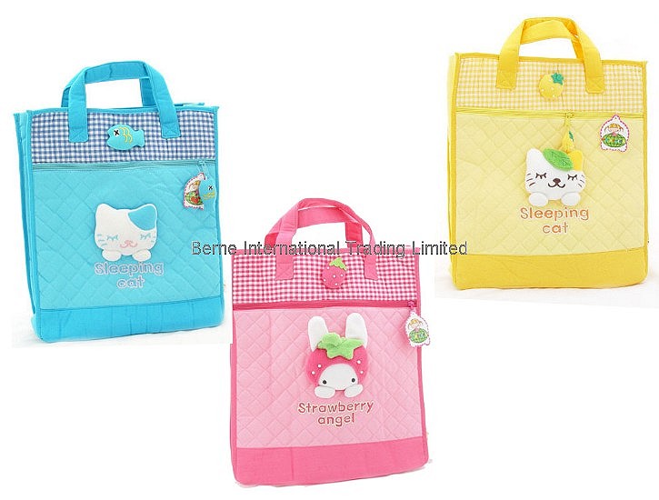  Strawberry Rabbit / Sleeping Cat-School Handbag ( Strawberry Rabbit / Sleeping Cat-School Handbag)