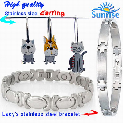  Lady`s Stainless Steel Bracelet And Earring (Дамский из нержавеющей стали браслет и сережки)