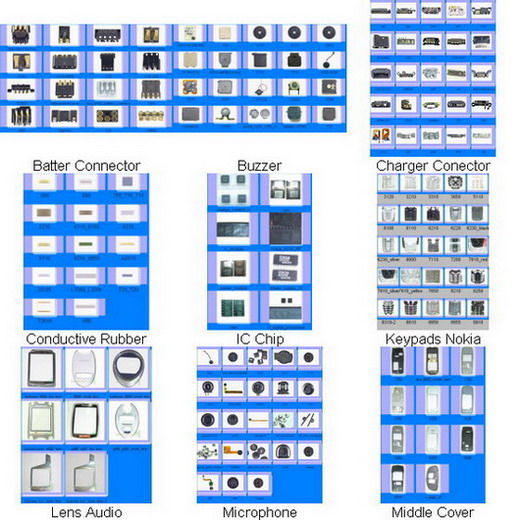  Buzzer, Connector, IC, Microphone, Lens (Зуммер, разъемы, IC, микрофона и объектива)