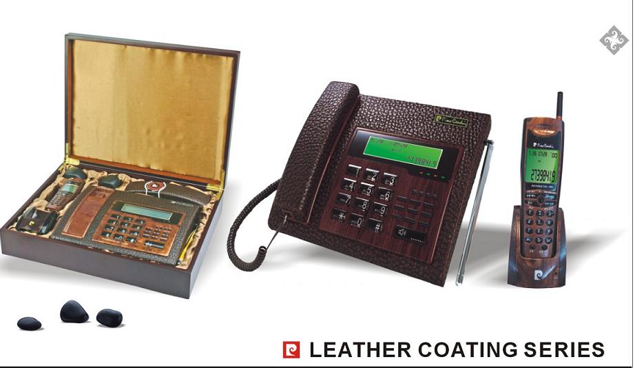  Leather 46 / 49mhz Analog Wireless Combo Caller ID Phone (Cuir 46 / 49MHz sans fil analogiques Combo Caller ID Téléphone)