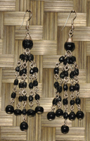  Glass Beaded Silver Earring