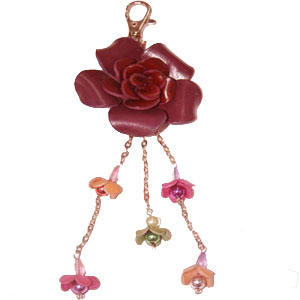 Flower Leather Key Chain (Flower Leather Key Chain)