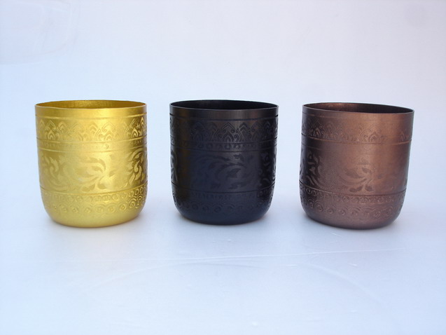  Colored Oriental Metal Glasses