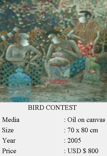  Bird Contest Canvas Painting